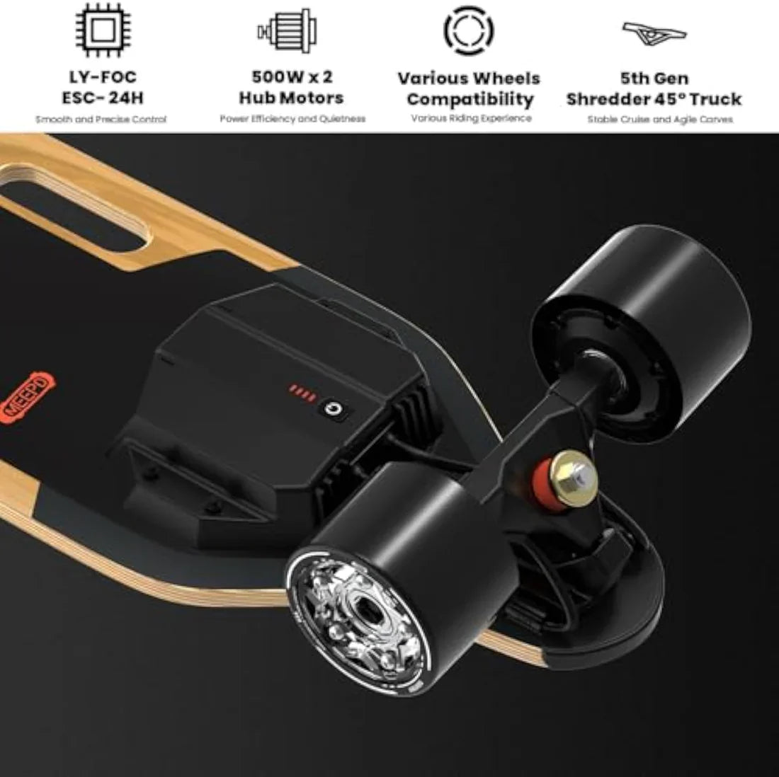 Unleash the Thrill: Meepo Campus V5 Envy | 29MPH Speed in a Compact, Portable Design.